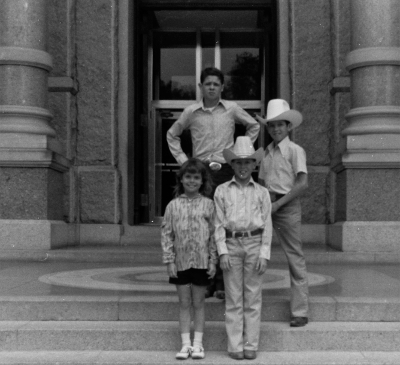 Ben H English and siblings - On the Steps of the State Capitol in Austin, TX