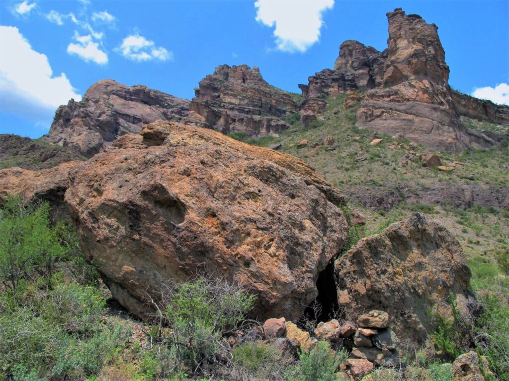Rock shelter in Pine Canyon of Big Bend National Park