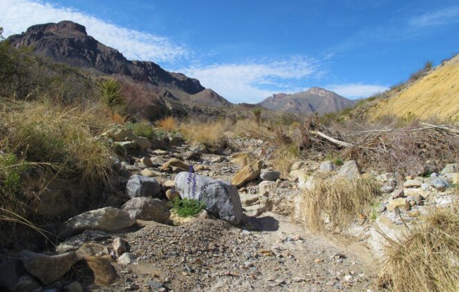 Little Christmas Mountain with Christmas Mountains in the background in Big Bend National Park