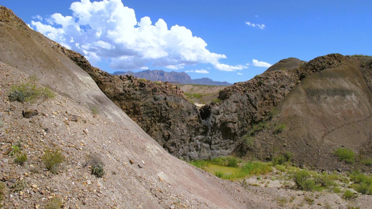 Lava vent in the Big Bend National Park