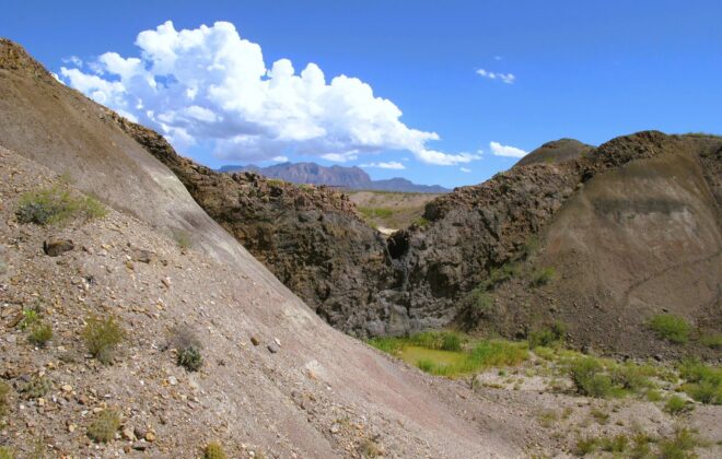 Lava vent in the Big Bend National Park