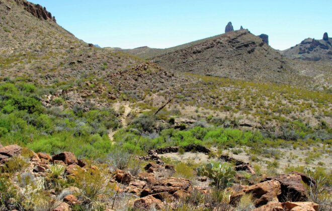 Corrals at Trap Spring near Mule Ears in Big Bend National Park. Photo by Ben H. English
